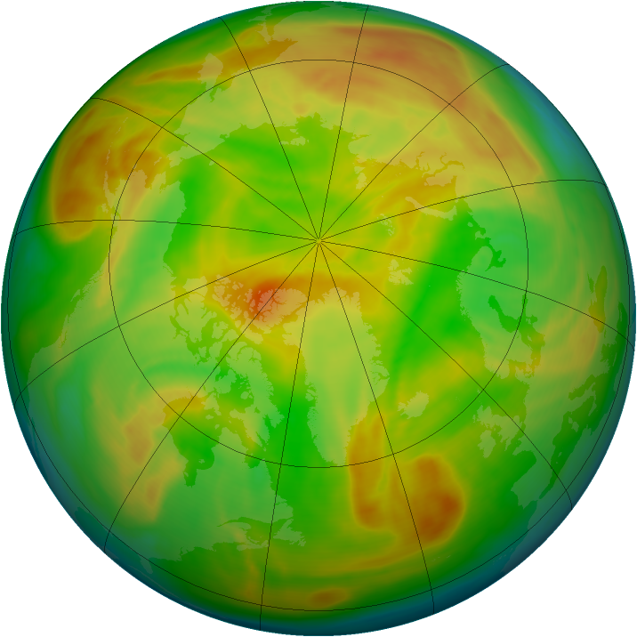 Arctic ozone map for 03 May 2008